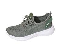 Shoes Men's Training Shoes Summer Mesh Breathable Lightweight Trainers Plain Slip On Soft Sole Cushioning Sports Shoes Gymnastics Jazz Yoga Dance Shoes with Laces, Green, 10 UK