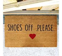 Shoes Off | Please | Soft Flannel Doormat | 24x16 Inch Doormat Entrance Floor Non-Slip Rugs for Indoor Outdoor 24x16 Inch