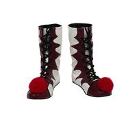 (Shoes Only, 39=Foot Length24.5cm) Kings It Stephen Scary Clown Joker Pennywise Cosplay Costume Halloween Outfits