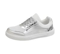 Shoes Orthopaedic Women's Mesh Lightweight Running Shoes Pain Relief Wide Feet Casual Comfort Trainers Plain Wide Slip Shoes Non-Slip Summer Shoes Casual Shoes Everyday Shoes, silver, 6 UK