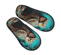 Shoes Owl Reusable Slippers With Mute Sole Cotton Slippers For Home Big Kid Winter L