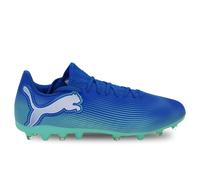 PUMA Unisex Future 7 Play MG Soccer Shoe, HYPERLINK Blue-Mint White, 9.5 UK