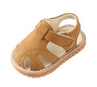 Shoes Sandals Boys Walkers Soft Baby Sole Shoes Girls Roman First Baby Shoes Shoe with Lights Girl (Brown, 12-15 Months)