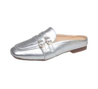 Shoes Size 4 Closed Toe Half Slippers Spring Summer Autumn Single Flats Casual Sandals Extra Wide Fit Wedding Shoes Silver