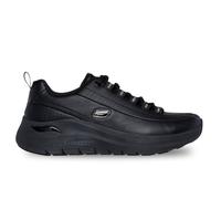 Skechers Women's Arch Fit 2.0 Star Bound Sneaker, Black Leather/Gunmetal Trim, 4 UK