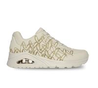 Skechers for woman. 177975 Sneakers Uno Golden Heart white (38), Flat, 3 to 5 cm, Laces, Casual