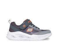 Skechers Lighted Gore & Strap Sneaker W Mult Light Up Trainers Boys C13 (32) Grey