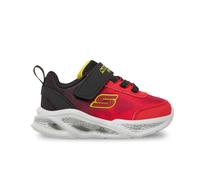 Skechers Lighted Gore and Strap Sneaker W Mult Light Up Red/Black 9 UK Child