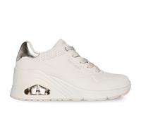 Skechers Women's Uno Wedge - HI Steps Sneaker in Off White, Size 6 | Synthetic/Textile