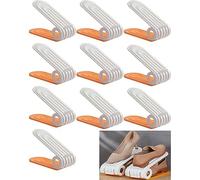 Shoes Storage Rack Save Space, Adjustable Shoe Rack, Shoe Slots Organizer, Double Deck Shoe Rack, Shoe Organizer Stacker, Space Saving Shoe Organizer 10pcs (Color : Orange)