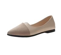 Shoes Women Splice Colour Flats Fashion Pointed Toe Ballerina Ballet Flat Slip On Black Size: 2/2.5 UK