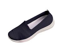 Shoes Women's Comfortable Flat Shoes Women's Casual Shoes for Everyday Use Breathable Mesh Design Comfortable Flat Sole Ideal for Spring Summer Stylish Versatile Relaxed Outfits, navy, 8 UK