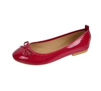 Shoes Women's Comfortable Shoes Flat Pretty Ballet Flats Women's Balerina Shoes Medieval Flat Summer Shoes Girls Comfortable Velvet Shoes Wide H Traditional Shoes Elegant Gymnastics Shoes, red, 4 UK