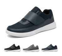 Shoes Womens Mens,Adjustable Orthopedic Arch Support Walking Shoes,Anti-Slip Elderly Shoes for Elderly Edema Swollen Feet Thumb Valgus Memory Foam（A17817） Blue