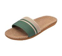 Shoes Women's Rome Women's Slippers Fashionable and Minimalist Linen Lovers Lightweight, Comfortable and Non-Slip Beach Shoes in Rolling Soft Women's Shoes Blue, Green, 10 UK