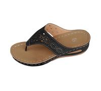 Shoes Women's Summer Mules, Toe Separator Women's Sandals Non-Slip Toe Sandals Comfortable Summer Sandals Leisure Outdoor Sandals Waterproof Flip Flop Bath Slippers Arch Support Flip Flops, black, 8.5