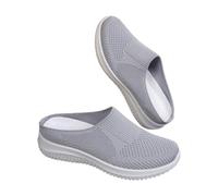 Shoes Women's Summer Orthopaedic Slippers Outdoor Shoes Mesh Diabetic Slippers Back Open Clinic Work Shoes Air Cushion Sandals Non-Slip Work Shoes Trainers Summer Shoes Sports Shoes, gray, 9 UK