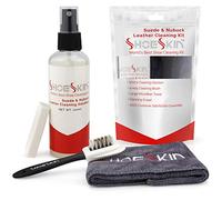 ShoeSkin Shoe Cleaner Kit - Works for Suede and Nubuck Leather Dress Shoes, Includes Non-Abrasive Brush, Microfiber Towel, Magic Cleaning Eraser, and Natural Cleaning Solution