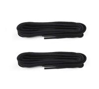 ShoeString Black Round 2mm wide Shoe laces, Ultra Strong, 100% cotton for casual shoes and footwear from sneakers to brogues. Made in England, 2 pairs and available in many lengths (75cm)