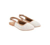 Shoetopia Women's Jute Flat Sandals, White, 6 UK