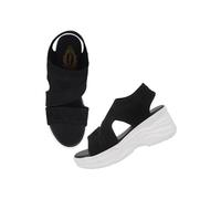 Shoetopia Women's Wedge Sandals, black, 5 UK