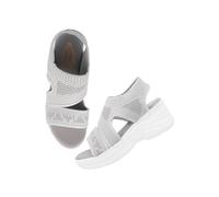 Shoetopia Women's Wedge Sandals, gray, 7 UK