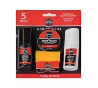 Shoetreats 5 Piece Shoe Polish Cleaning Set for Leather - Includes Black & Neutral Polish, Applicator, Wax, and Cloth