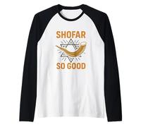 Shofar So Good Jewish Pun Rosh Hashanah Star of David Humor Raglan Baseball Tee