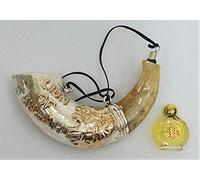Shofart Israel Silver 925 Anointing Ram Shofar Lion Of Judah with Gift of 12ml Anointing Oil Bottle from the Holy Land