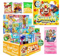 SHOGUN CANDY, 40 Pcs Japanese Snacks and Japanese Candy, Popin Cookin Snack Boxes, Kawaii Dagashi Box, (SHOGUN(Gluten free)