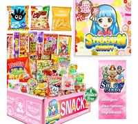 SHOGUN CANDY, 40 Pcs Japanese Snacks Mystery Box, Japanese Sweets, Popin Cookin Snack Boxes, Kawaii Anime Hime Box, Gluten & Peanuts Free 20 Ounce