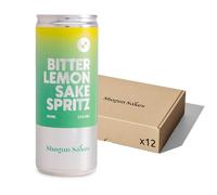 Shogun Sakes Bitter Lemon Sparkling Sake Spritz 12x250ml | Combining Zesty & Refreshing Lemon With The Floral Lightness Of Jasmine | Gluten Free, Vegan, Low Sugar | 5.5% ABV