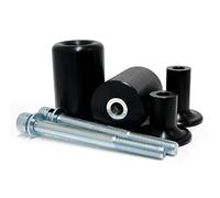 Shogun USA Made Kaw ZX6R ZX-6R ZX6RR ZX636 2013 2014 2015 2016 2017 2018 Black No Cut Frame Sliders Fits ABS & NON ABS Models - 750-4449