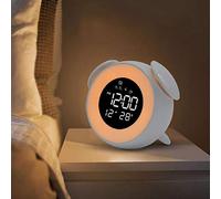 SHOH Wake Up Night Light Alarm Clock with LED, Radio, Remote Control, Modern, Contemporary Design, High Efficiency, Indoor Use, 1 Pack