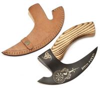 SHOHASS New Viking Pizza Cutter Axe Viking Hatchet Pizza Axe with Premium Leather Cover