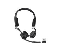SHOKZ OpenMeet UC Bone Conduction Headset, Noise-Cancelling Mic, Black