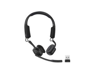 SHOKZ OpenMeet UC Bone Conduction Headset with USB-A adapter, Open-Ear Bluetooth Headphones with Noise Cancelling Mic, Wireless Earphones for Work, Call, Meeting, Bluetooth 5.4, 15Hrs Battery Life