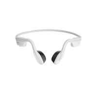 Shokz OpenMove Bone Conduction Headset, Bluetooth 5.1, IP55, Titanium Neckband, Dual Mics, White S661WT