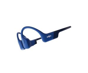 SHOKZ OpenRun Bone Conduction Headphones, Open-Ear Bluetooth Sports Earphones with Mic, IP67 Waterproof Wireless Headset for Running and Workout, 8H Playtime, USB-C - Blue, Sport headband