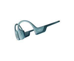 SHOKZ OpenRun Pro, [England Athletics Recommended] Bone Conduction Headphones, Open-Ear Sports Earphones with Mic, IP55 Waterproof Bluetooth Wireless Headset for Running Workout Driving (Blue)
