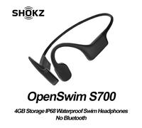 SHOKZ OpenSwim S700 Bone Conduction Headphones IP68 Waterproof 4GB Storage Swimming Sport Earphones Built-in MP3 Player blue
