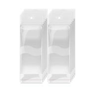 SHOLIFAS Long Clear Packaging Bags with Hang hole 300PCS Resealable Self Sealing Hanging Bags for Packaging Gifts Keychain Jewelry Earring Necklace (300pcs 2.4x5.5in)