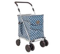 Sholley 4 Wheel Push Shopping Trolley, Strong, Well Balanced, Aids Walking, Regular 5'4" and Over (Portobello)