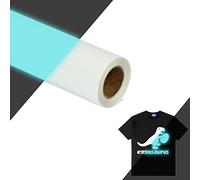 SHOMKIEE Glow in The Dark HTV Heat Transfer Vinyl Rolls - 12 Inches x 11 Feet HTV Vinyl, Luminous Iron on Vinyl for Silhouette Cameo - Easy to Cut & Weed for Heat Vinyl Design (11Ft, Z2-Luminous Blue)