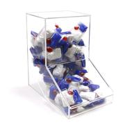 Shonmogar Dishwasher Pod Holder Acrylic Container with 2 Lids, Wall Mount or Countertop, Transparent, Clear Dishwasher Pods Candy Laundry Pods Storage
