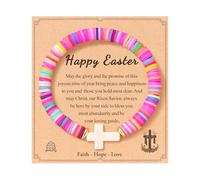 Shonyin Easter Basket Stuffers Gifts Bracelets for Kids Girls Teens, Easter Basket Essentials Religious Jesus Christian Gifts for Girls Kids, 6-13, Stone, no gemstone