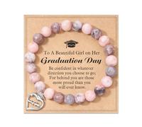 Shonyin Graduation Gifts for Her 2025, Heart Bracelet 5th 8th 6th College Law Middle High Sch Master Degree Nurse Phd Graduation Jewelry Gifts for Her Daughter Best Friend, 7.5 inches, Stainless Steel
