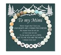 Shonyin Nana/Mimi/Grandma/Papa/Dad/Mom/Daughter/Aunt/Sister Gifts,Natural Stone Bracelet Christmas Birthday Valentines Mother's Day Gifts for Women Girls Men, Stone