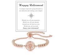 Shonyin Retirement Gifts for Women 2025 - A Meaningful Compass Bracelet That’s Perfect for Coworker, Teacher, Or Friend. Ideal for Farewell, Going Away, Or Goodbye, 7-8, no gemstone