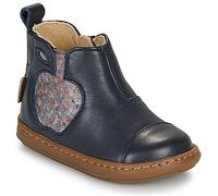 Kids Bouba Apple Ankle Boots in Leather Navy Blue